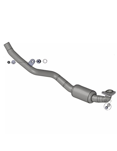 Collecteur d'échappement LEOVINCE HONDA FORZA 750 2021 - 2023 Inox