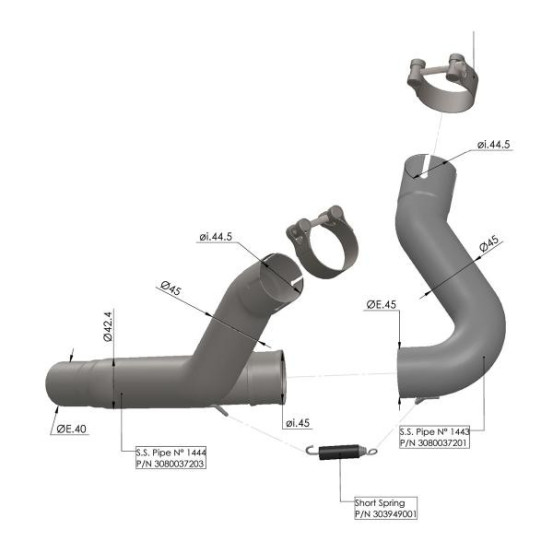 Suppresseur de catalyseur LEOVINCE DUCATI MONSTER 937 2021 - 2023 - DESERTX 2022 - 2023