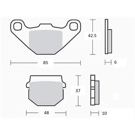 Plaquettes de frein Parking origine Peugeot 400 Metropolis