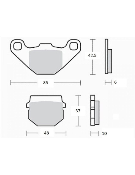 Plaquettes de frein Parking origine Peugeot 400 Metropolis