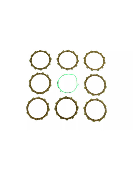 Kit disques embrayage garnis + Joint de couvercle embrayage ATHENA - HUSQVARNA 250 CR 1999-2005 250 WR 1999-2013 360 WR 1999-..