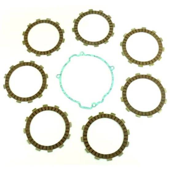 Kit disques embrayage garnis + Joint de couvercle embrayage ATHENA - HUSQVARNA 125 TE KTM 125 EXC/SX/SXS 144/150 SX 200 EGS/E..