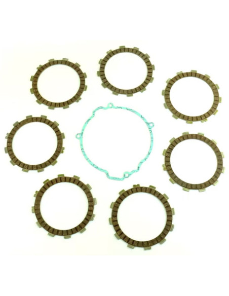 Kit disques embrayage garnis + Joint de couvercle embrayage ATHENA - HUSQVARNA 125 TE KTM 125 EXC/SX/SXS 144/150 SX 200 EGS/E..