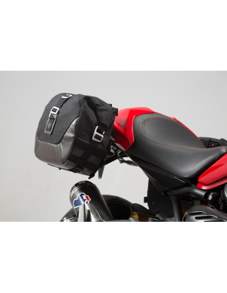 Sacoches latérales SW-MOTECH SLC Legend Gear LC1 droite 9,8 Litres - LC2 gauche 13,5 Litres avec supports DUCATI Monster 797 ..