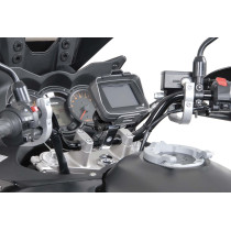 Support GPS SW-MOTECH antichoc pour guidon Ø 28 mm Gris