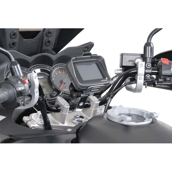 Support GPS SW-MOTECH antichoc pour guidon Ø 28 mm Gris