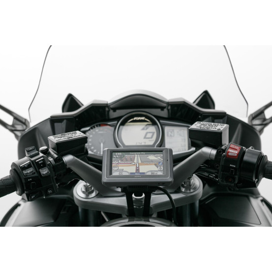 Support GPS SW-MOTECH pour guidon YAMAHA FJR 1300 2004-2016