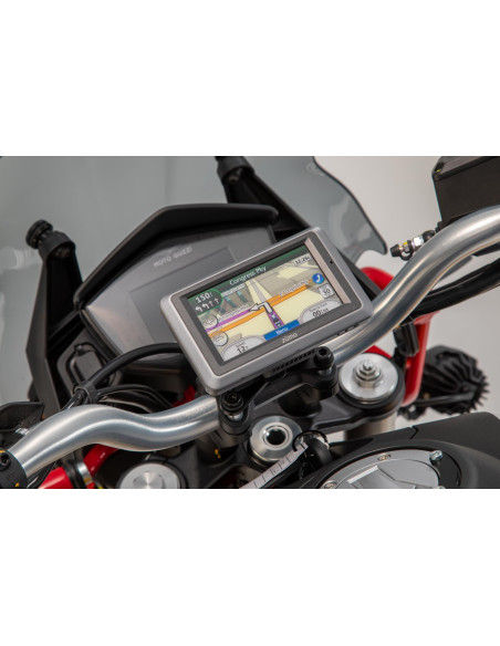 Support GPS SW-MOTECH pour guidon MOTO GUZZI V85TT 2019-2021