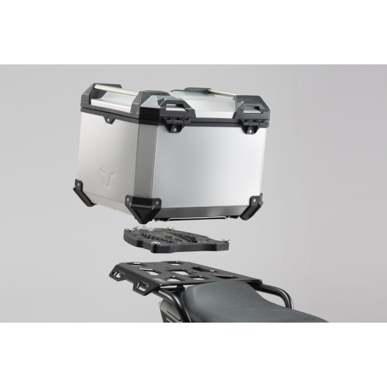 Top case SW-MOTECH TRAX ADV 38 Litres avec support HONDA NC 700 S/X 2011-2014 - 750 S/X 2014-2015 Gris