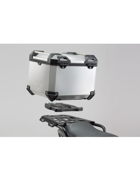 Top case SW-MOTECH TRAX ADV 38 Litres avec support HONDA NC 700 S/X 2011-2014 - 750 S/X 2014-2015 Gris