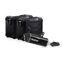 Kit valises SW-MOTECH TRAX ADV + silencieux Akrapovic BMW R 1250 GS - Adventure 2018 - Rallye 2021 Noir
