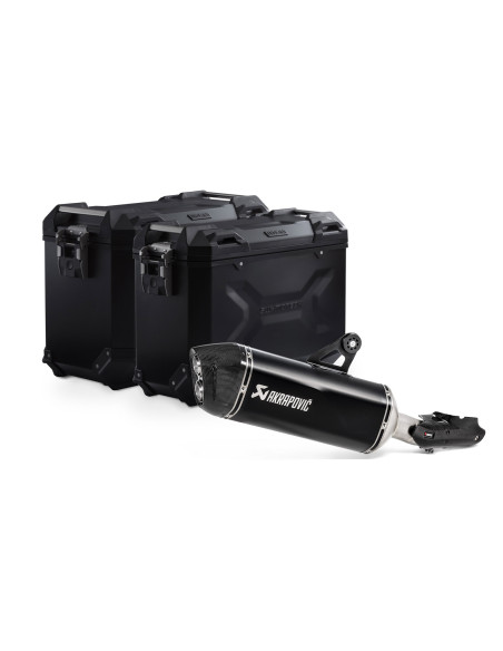 Kit valises SW-MOTECH TRAX ADV + silencieux Akrapovic BMW R 1250 GS - Adventure 2018 - Rallye 2021 Noir