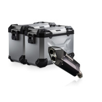 Kit valises en aluminium TRAX ADV + Akrapovic SW-MOTECH Argent 45 / 45 l BMW R 1300 GS 2023-2024