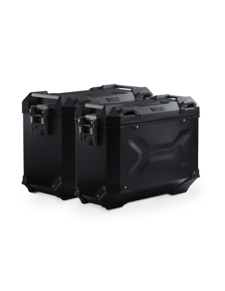 Valises latérales SW-MOTECH TRAX ADV 45 Litres gauche - 37 Litres droite avec support x2 KAWASAKI KLR 650 2008-2018 Noir