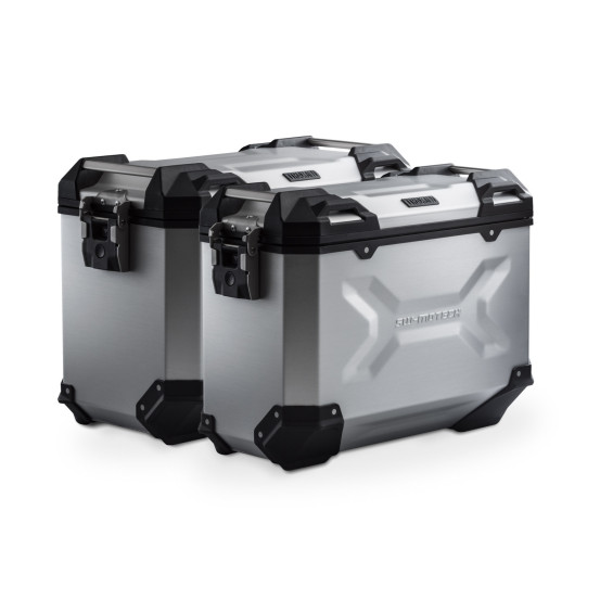 Valises latérales SW-MOTECH TRAX ADV 45 Litres gauche - 37 Litres droite avec support x2 TRIUMPH Tiger 1050 2006-2012 Gris