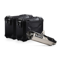 Kit valises SW-MOTECH TRAX ADV + Silencieux Akrapovic TRIUMPH 900 Tiger 2019 - Gris