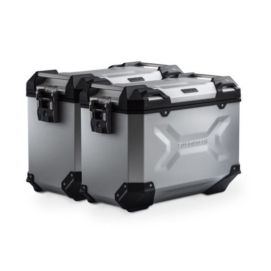 Valises latérales SW-MOTECH TRAX ADV 45 Litres gauche - 37 Litres droite avec support x2 DUCATI Desert X 2022 - Gris