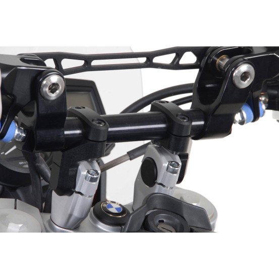 Rehausse de guidon SW-MOTECH réglable Ø 28 mm BMW G 650 Xchallenge - Xcountry-Xmoto 2006-2009 Noir