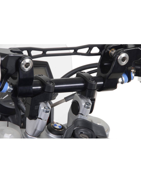 Rehausse de guidon SW-MOTECH réglable Ø 28 mm BMW G 650 Xchallenge - Xcountry-Xmoto 2006-2009 Noir