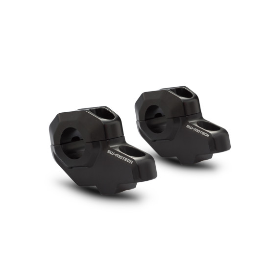 Rehausse de guidon Ø 22 mm SW-MOTECH 30 mm APRILIA - BMW - HONDA - KAWASAKI - KTM - MOTO GUZZI - SUZUKI - TRIUMPH - YAMAHA Noir
