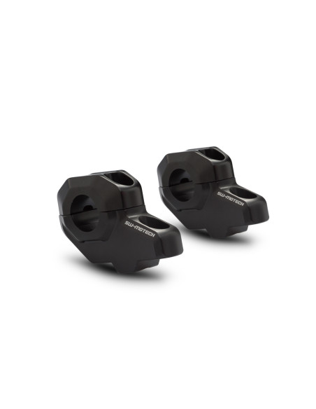 Rehausse de guidon Ø 22 mm SW-MOTECH 30 mm APRILIA - BMW - HONDA - KAWASAKI - KTM - MOTO GUZZI - SUZUKI - TRIUMPH - YAMAHA Noir