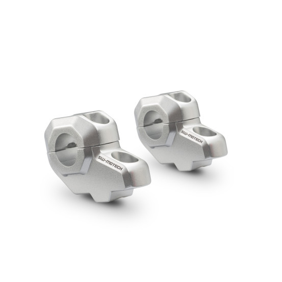 Rehausse de guidon Ø 22 mm SW-MOTECH 30 mm APRILIA - BMW - HONDA - KAWASAKI - KTM - MOTO GUZZI - SUZUKI - TRIUMPH - YAMAHA Gris