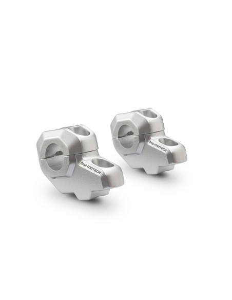 Rehausse de guidon Ø 22 mm SW-MOTECH 30 mm APRILIA - BMW - HONDA - KAWASAKI - KTM - MOTO GUZZI - SUZUKI - TRIUMPH - YAMAHA Gris