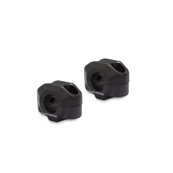 Réhausse de guidon Ø 22 mm SW-MOTECH 15 mm APRILIA - BMW - HONDA - KAWASAKI - KTM - MOTO GUZZI - SUZUKI - TRIUMPH - YAMAHA Noir