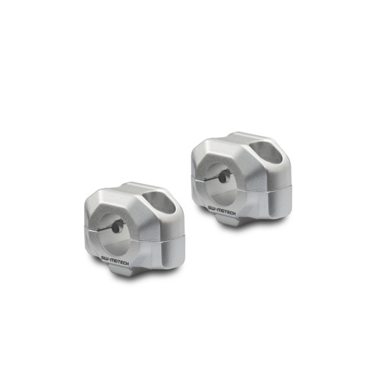 Réhausse de guidon Ø 22 mm SW-MOTECH 15 mm APRILIA - BMW - HONDA - KAWASAKI - KTM - MOTO GUZZI - SUZUKI - TRIUMPH - YAMAHA Gris