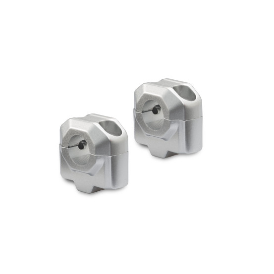 Rehausse de guidon Ø 22 mm SW-MOTECH 25 mm APRILIA - BMW - HONDA - KAWASAKI - KTM - MOTO GUZZI - SUZUKI - TRIUMPH - YAMAHA Gris