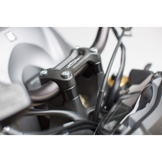 Réhausse de guidon Ø 28 mm SW-MOTECH 20 mm SUZUKI GSX-S 1000 2015-2021 - Katana 2019 Noir