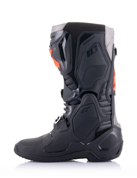 Bottes cross Alpinestars Tech 10 - Noir Rouge Fluo