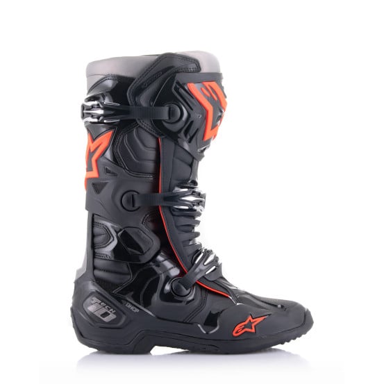 Bottes cross Alpinestars Tech 10 - Noir Rouge Fluo