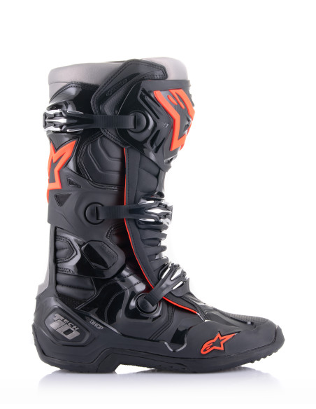 Bottes cross Alpinestars Tech 10 - Noir Rouge Fluo