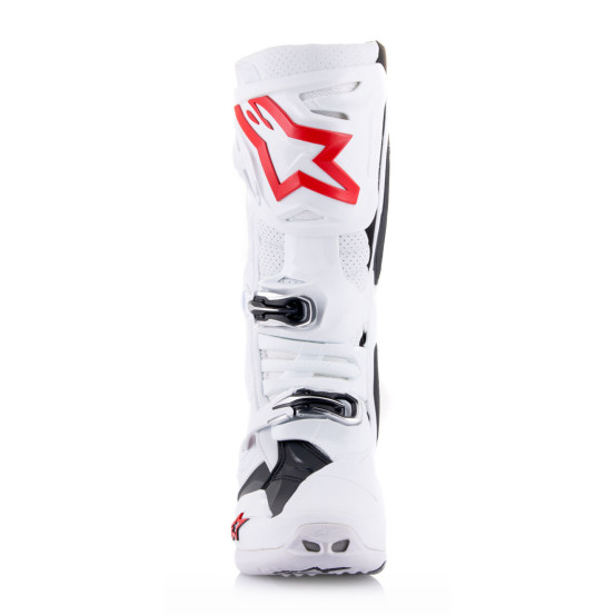 Bottes cross Alpinestars Tech 10 Supervented - Blanc Rouge