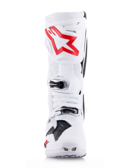 Bottes cross Alpinestars Tech 10 Supervented - Blanc Rouge