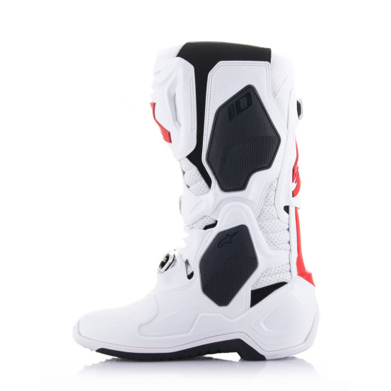 Bottes cross Alpinestars Tech 10 Supervented - Blanc Rouge