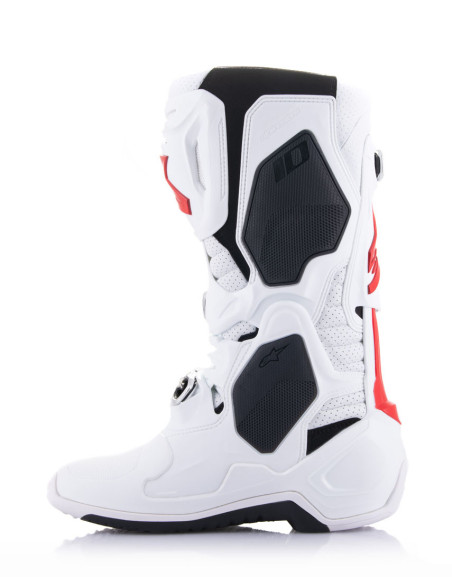 Bottes cross Alpinestars Tech 10 Supervented - Blanc Rouge