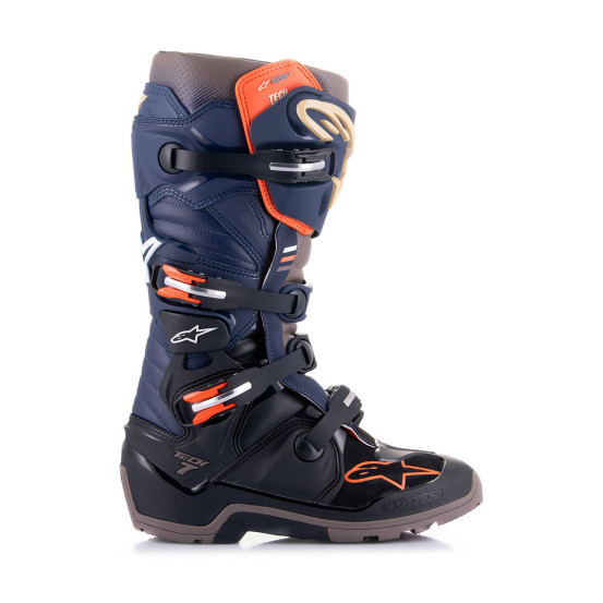 Bottes cross Alpinestars Tech 7 Drystar - Noir Night Marine Warm Gris