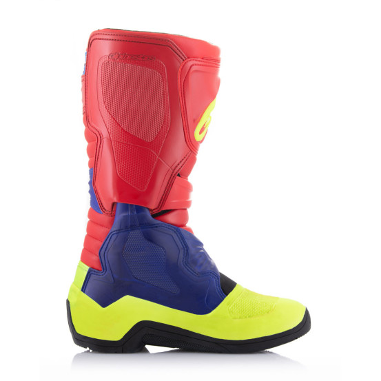 Bottes cross Alpinestars Tech 3 - Rouge Bleu Jaune Fluo