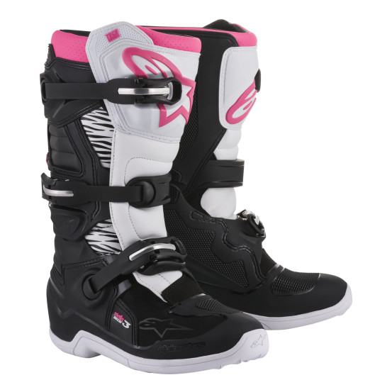 Bottes cross Alpinestars Tech 3 Stella - Noir Rose