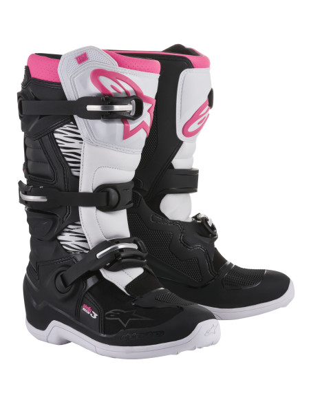 Bottes cross Alpinestars Tech 3 Stella - Noir Rose