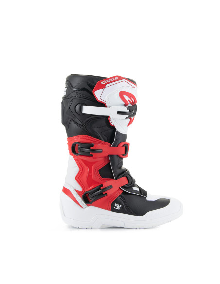 Bottes enfant cross Alpinestars Tech 3S - Blanc Noir Rouge