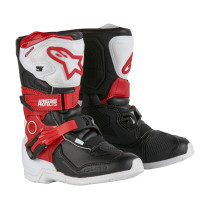 Bottes enfant cross Alpinestars Tech 3S - Blanc Noir Rouge (du 28 au 33)