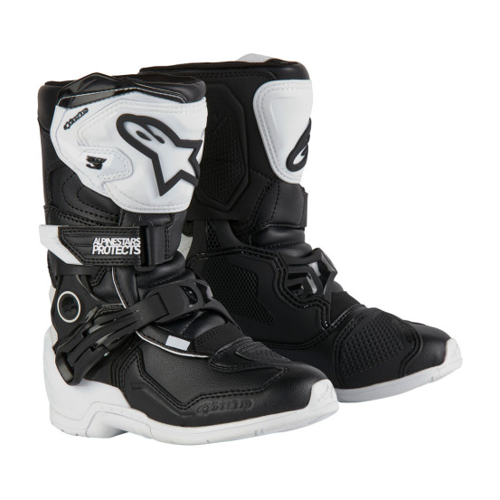 Bottes enfant cross Alpinestars Tech 3S - Blanc Noir (du 28 au 33)