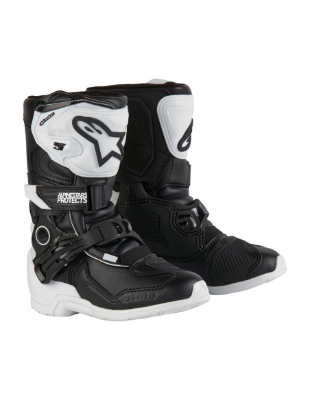 Bottes enfant cross Alpinestars Tech 3S - Blanc Noir (du 28 au 33)