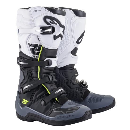 Bottes cross Alpinestars Tech 5 - Noir Gris Blanc