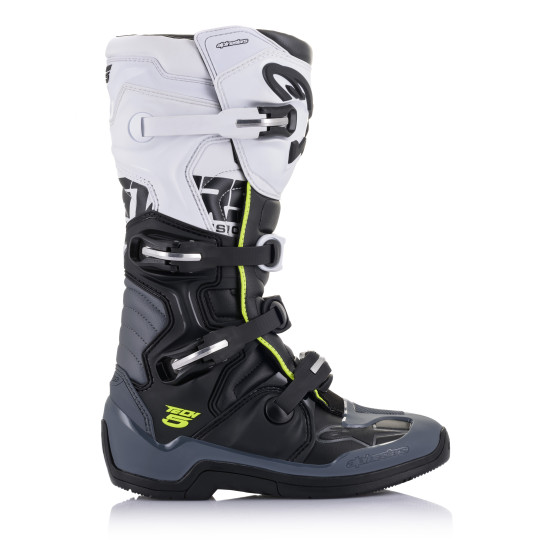 Bottes cross Alpinestars Tech 5 - Noir Gris Blanc