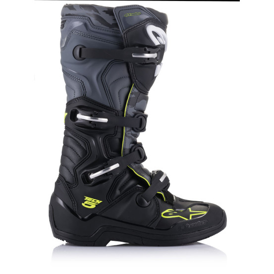 Bottes cross Alpinestars Tech 5 - Noir Gris Jaune Fluo