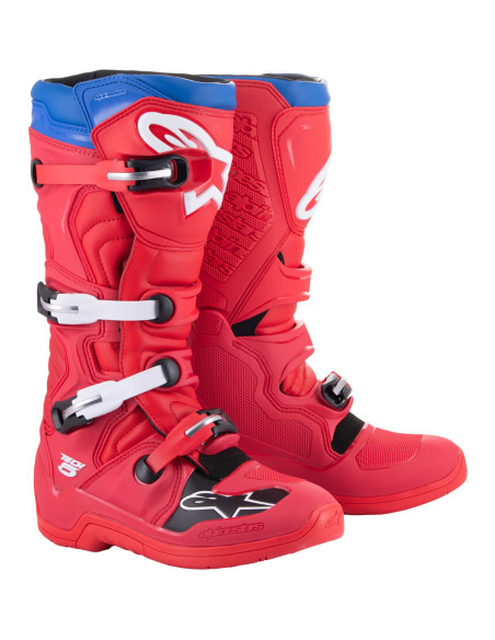 Bottes cross Alpinestars Tech 5 - Rouge Bleu